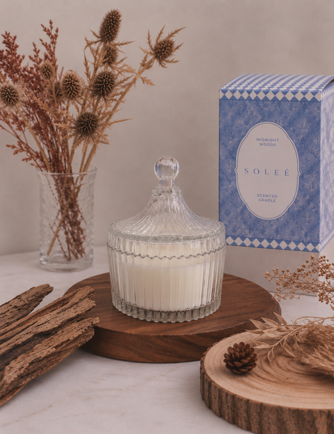 Candle Midnight Woods
